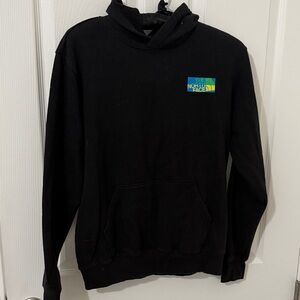 The North Face Kids Black Hoodie with Vibrant Logo